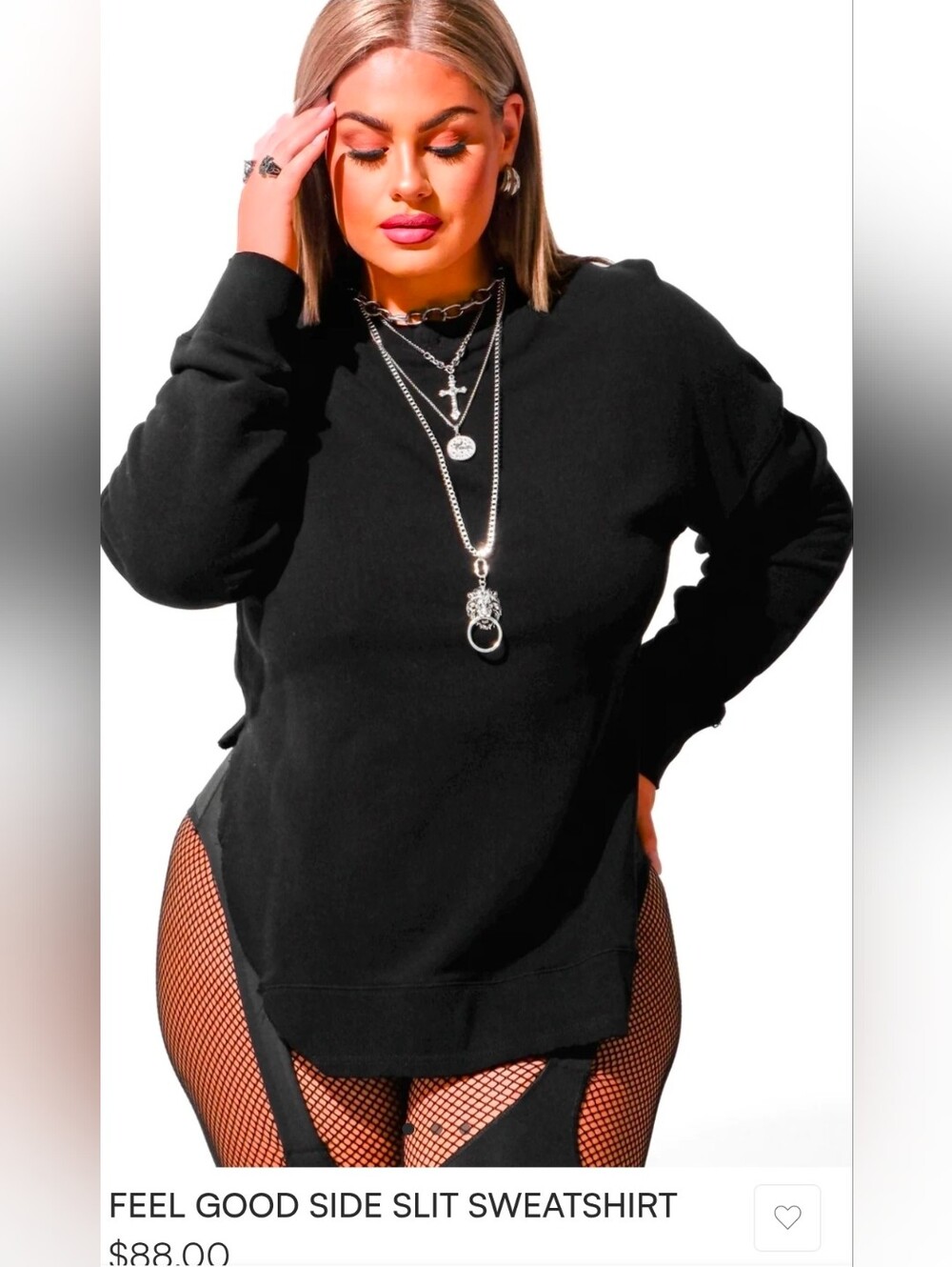 Pebby Forevee Feel Good Side Slit Sweatshirt